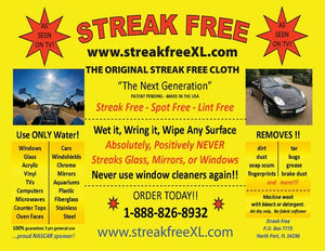 Streakfree cloth bulk 500 cloths no bags no fliers ( ORIGINAL ) 16X16